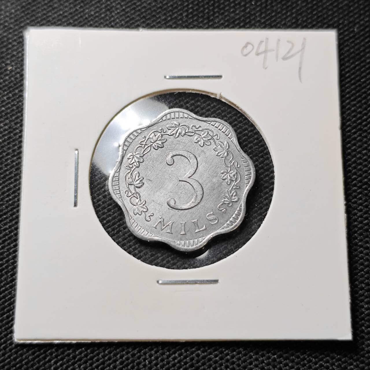 KK钱币收藏小铺   第404期 2月预留时间 周末发货  马耳他3米尔 好品