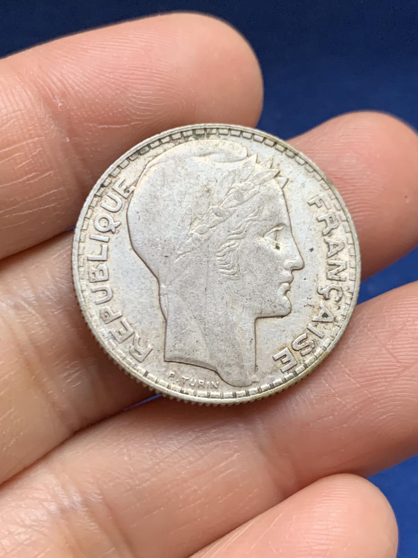 《竞宝斋》第469场 周日，周一 2场连拍 （全场包邮）欢迎送拍 法国1931年谷物女神10法郎银币