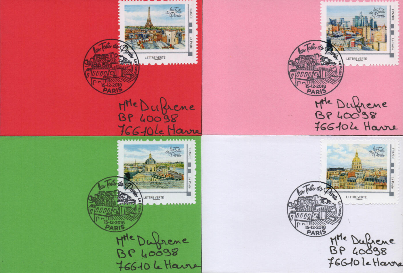 2026年03月14日19:30海外、大陆、澳门、香港邮政精品首日实寄封拍卖专场 2018法国《巴黎屋顶》自然封首日实寄封