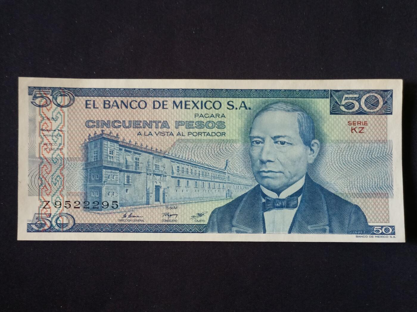 【游宝拍卖】丙午马年第10期 墨西哥-50比索【1977年 全新UNC】