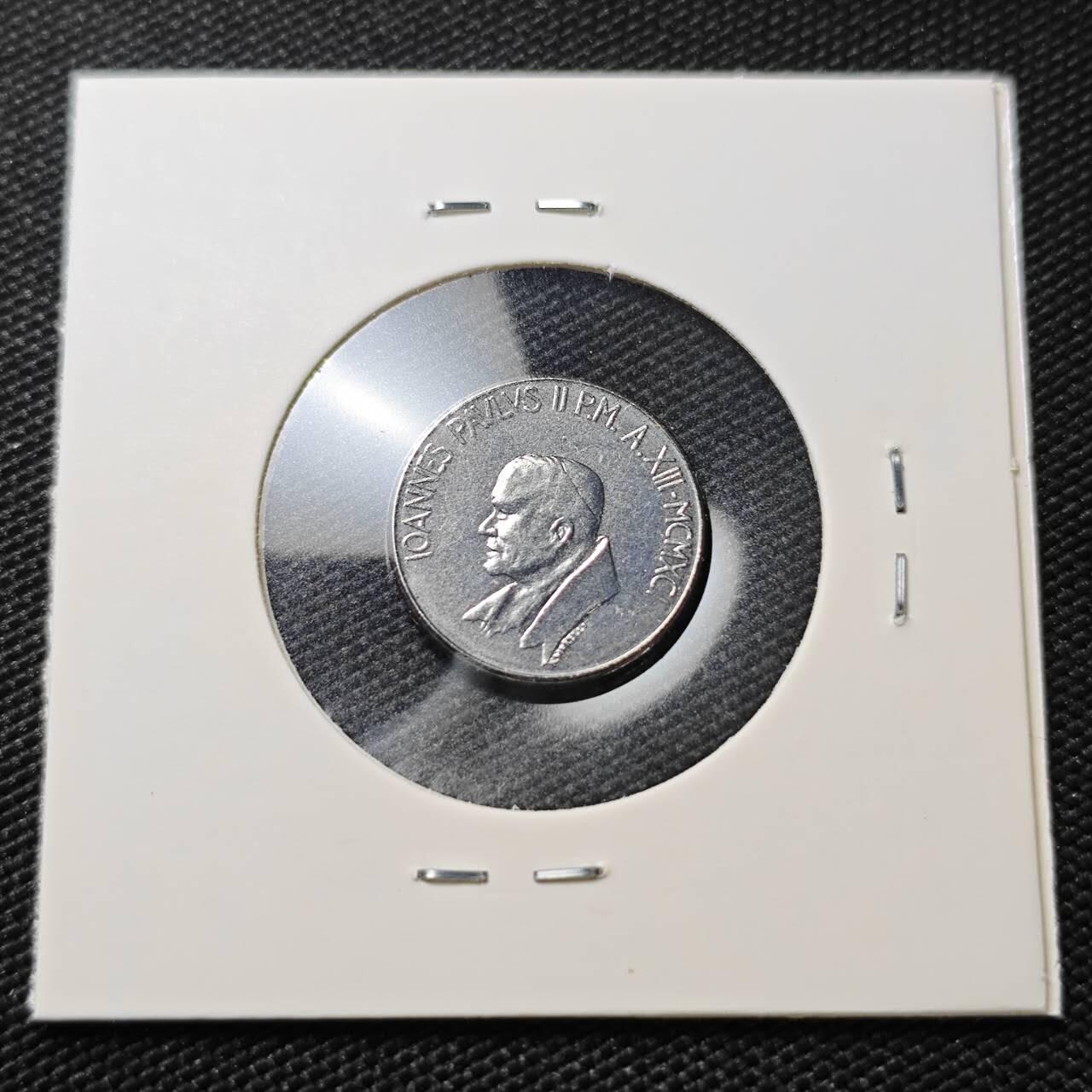 KK钱币收藏小铺   第405期 2月预留时间 周末发货 梵蒂冈50里拉 