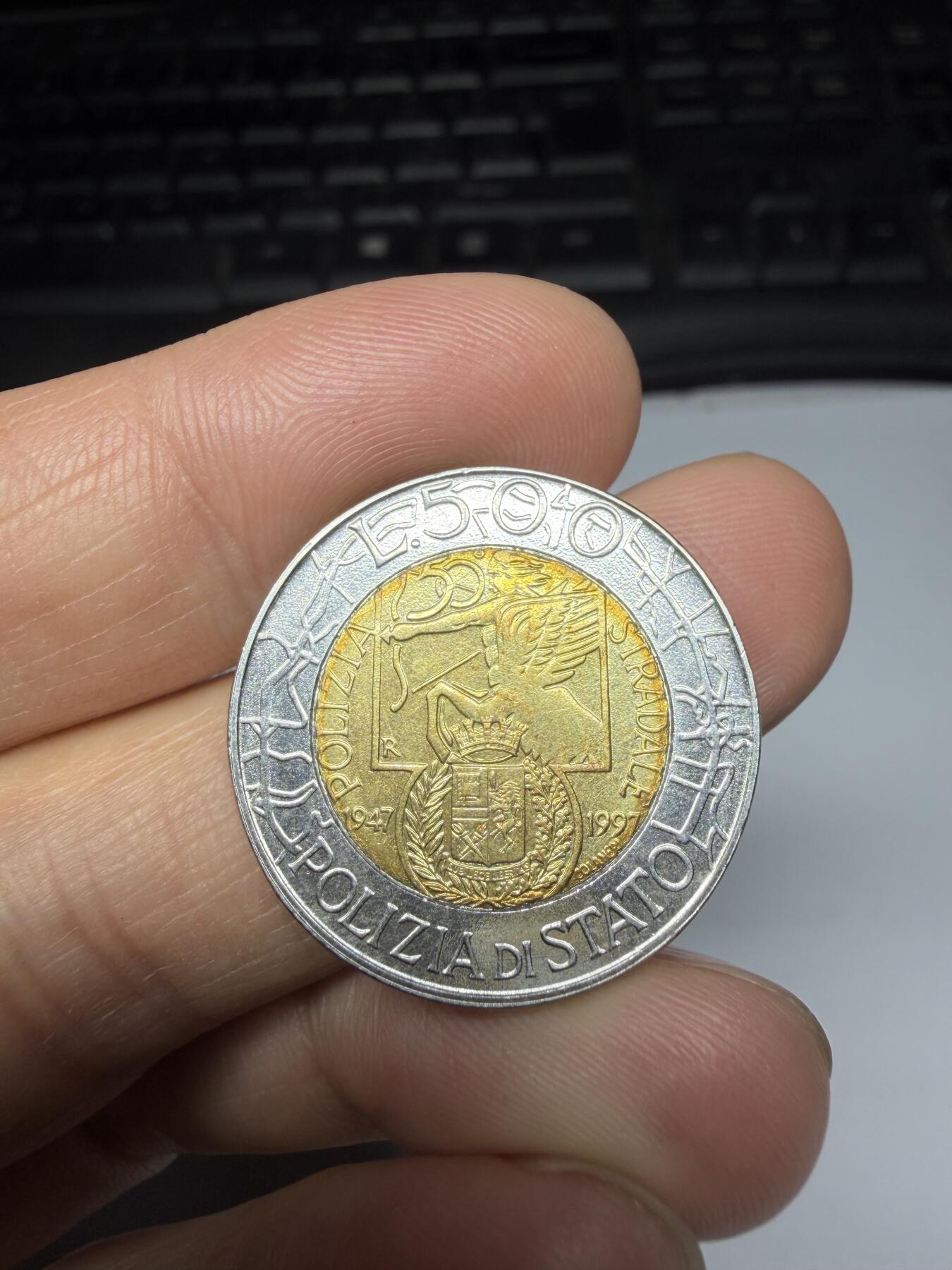 2026年集古藏今外币拍卖第三期-第1场—（总第311拍），可以寄存60天，满160元包邮。 1997年意大利500里拉纪念币