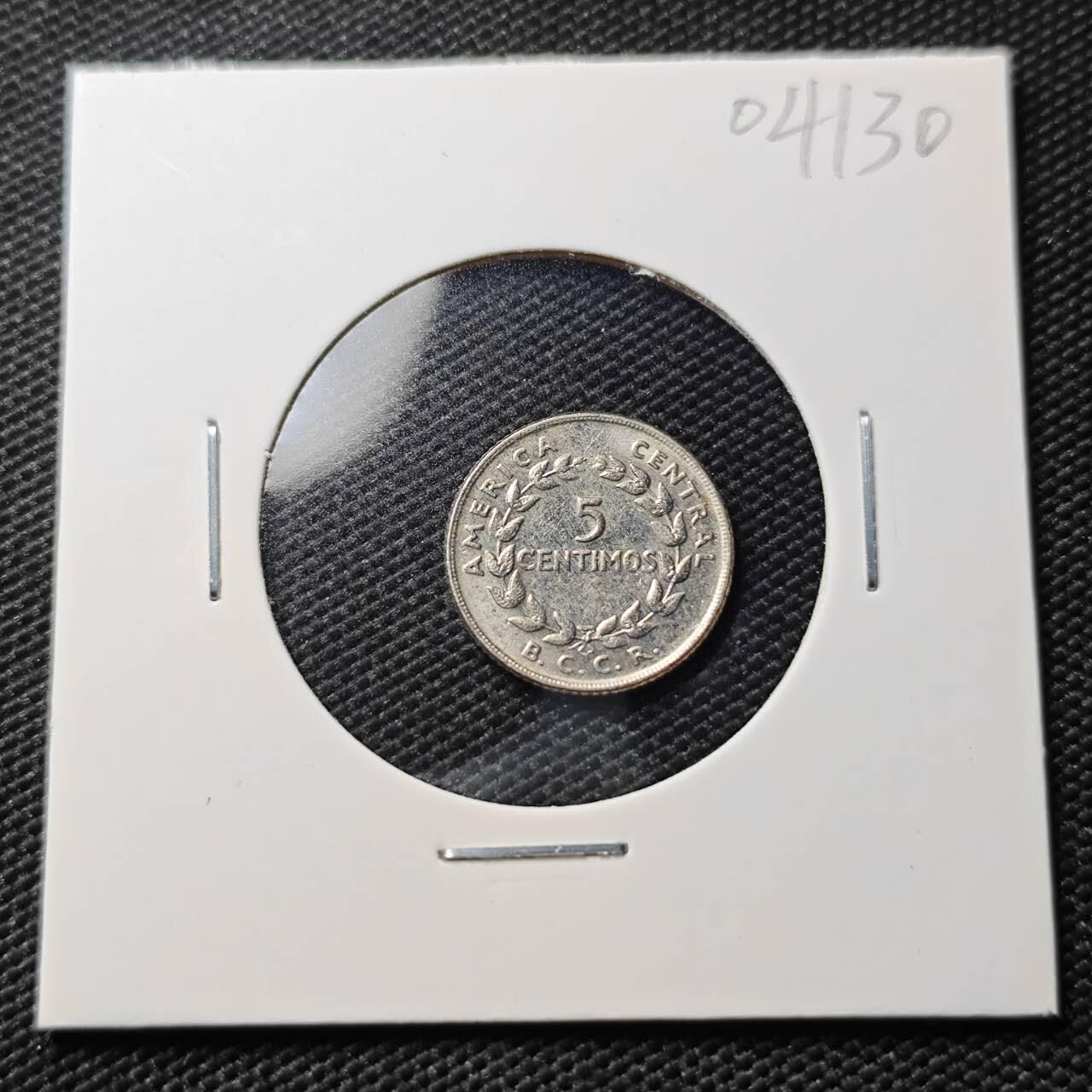 KK钱币收藏小铺   第404期 2月预留时间 周末发货  1969哥斯达黎加5分