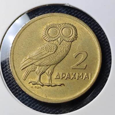 KK钱币收藏小铺   第404期 2月预留时间 周末发货 -  希腊2德拉克马猫头鹰铜币