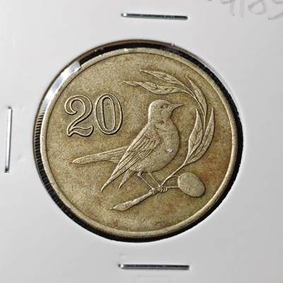 KK钱币收藏小铺   第404期 2月预留时间 周末发货 -  1985塞浦路斯20分