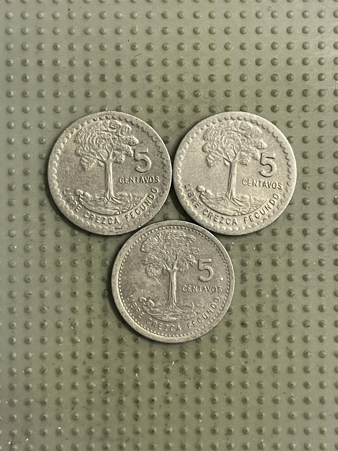 2026年第32场各国散币拍卖（总第182场） 危地马拉1977年5分3枚