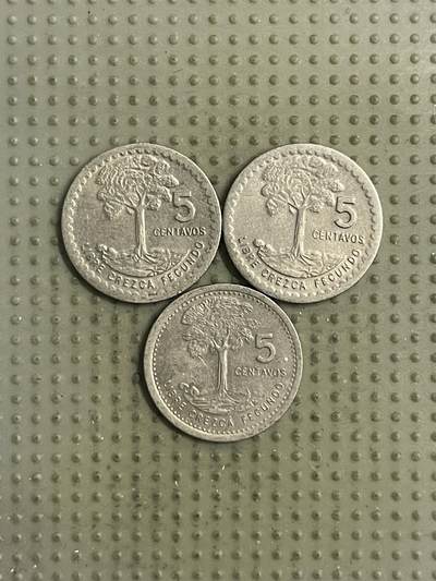 2026年第32场各国散币拍卖（总第182场） - 危地马拉1977年5分3枚