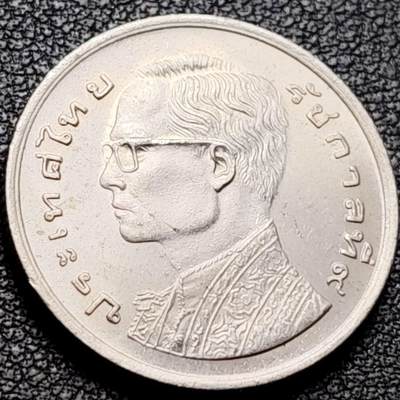 泉币菌-第206场-拍品多 请提前出价 原光极美 泰国70年代1铢铜镍币，王室龙舟纪念，拉玛九世，25mm