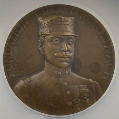 掌中浮雕-藏着的欧洲第054场 - NGC MS63 : 法属殖民亚洲卢西恩•德•雷纳赫基金联盟纪念铜章 ，58mm，雕刻家：乔治•勒迈尔（Georges Lemaire）