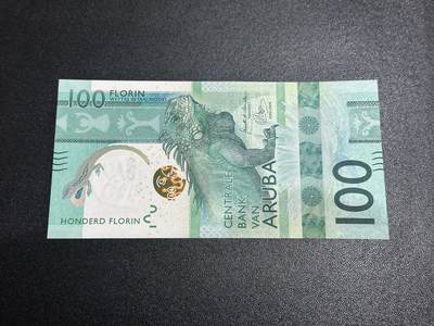 《外钞收藏家》第六百一十六期（精品场）（长期征集拍品、欢迎藏友们联系合作） - 阿鲁巴2019年100弗罗林 A冠 无47 全新UNC