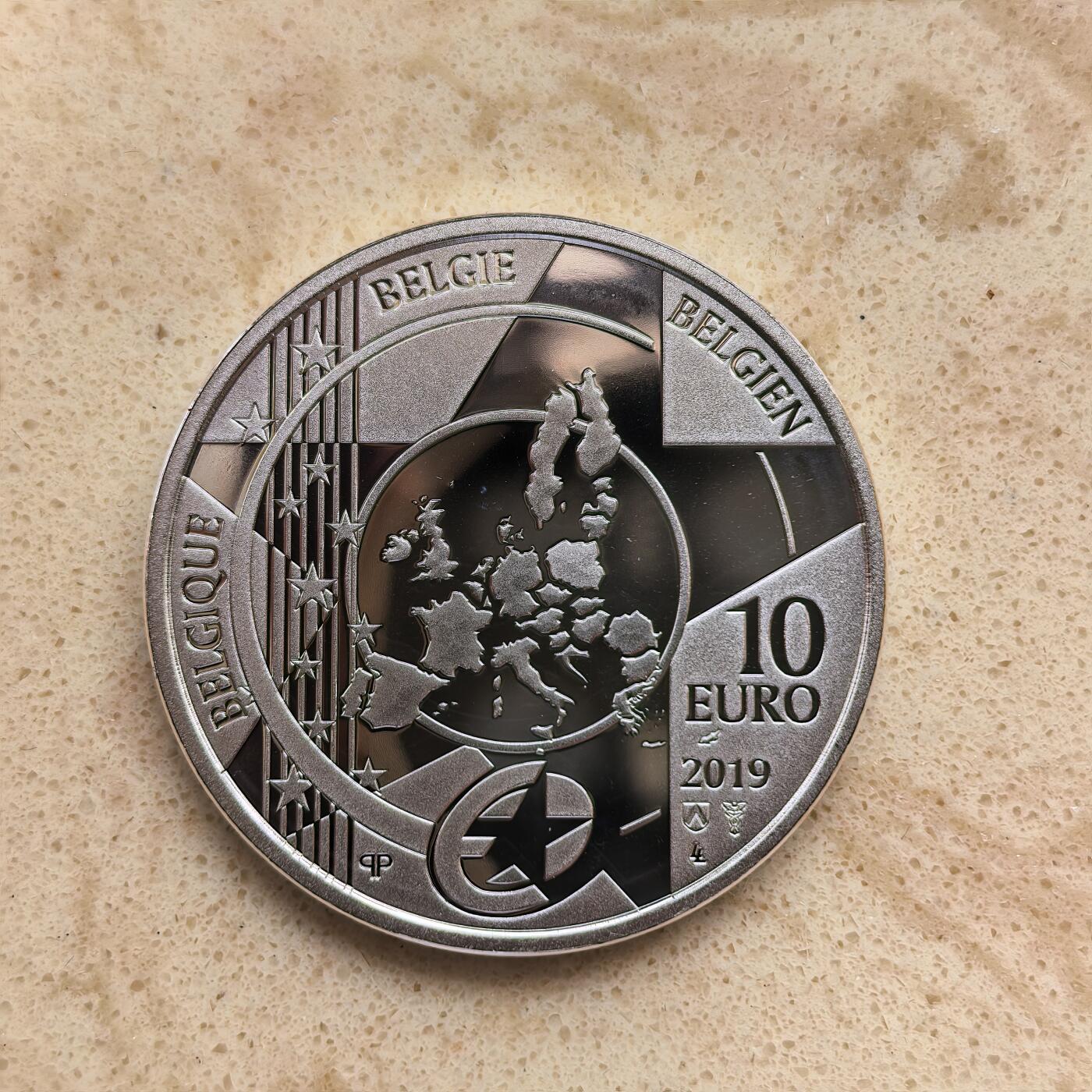 道一币馆币章第一百六十八场 原盒证 比利时2019年佛兰德斯美术代表人物勃鲁盖尔逝世450周年10欧元精制银币