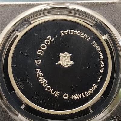 【全场包邮】纯粹捡漏拍511场 - 葡萄牙2006年8欧元航海家亨利精制纪念银币【36毫米31.1克92.5%】