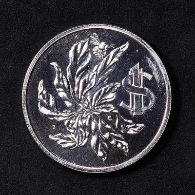 【俄甄集藏】2026年(049)03-18星期三 晚 19:30 全场包邮 - 英属开曼群岛1972年香蕉兰花题材纪念女王登基银禧1元精制银币，重18克，925银，发行量2168枚