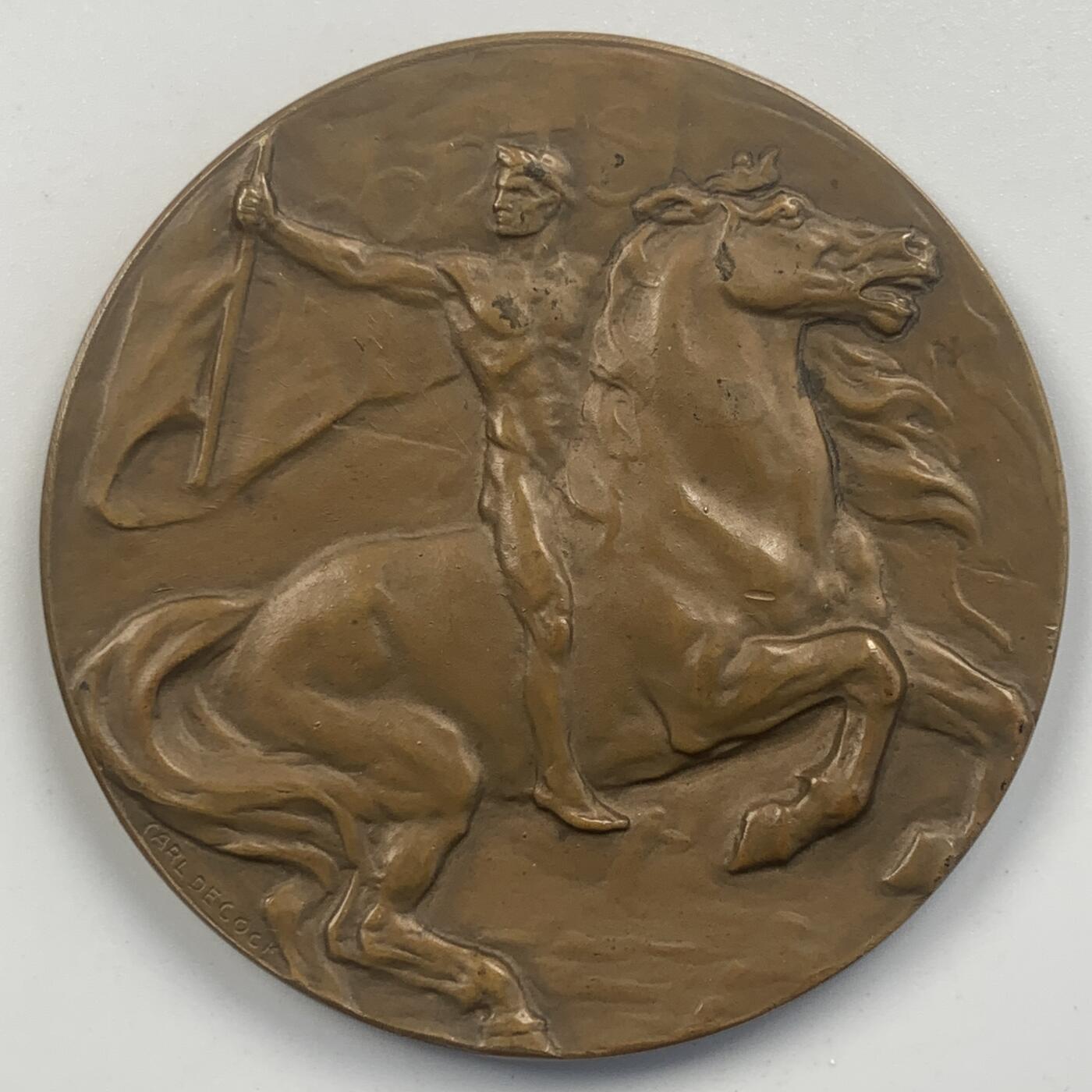 掌中浮雕-藏着的欧洲第054场  1913年比利时根特世博会铜章，56mm