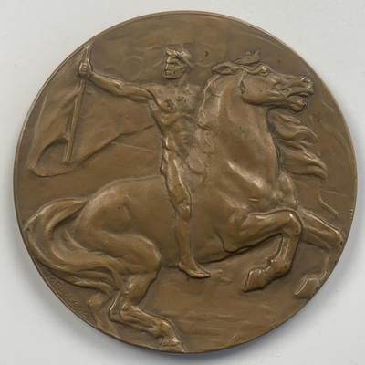 掌中浮雕-藏着的欧洲第054场 -  1913年比利时根特世博会铜章，56mm