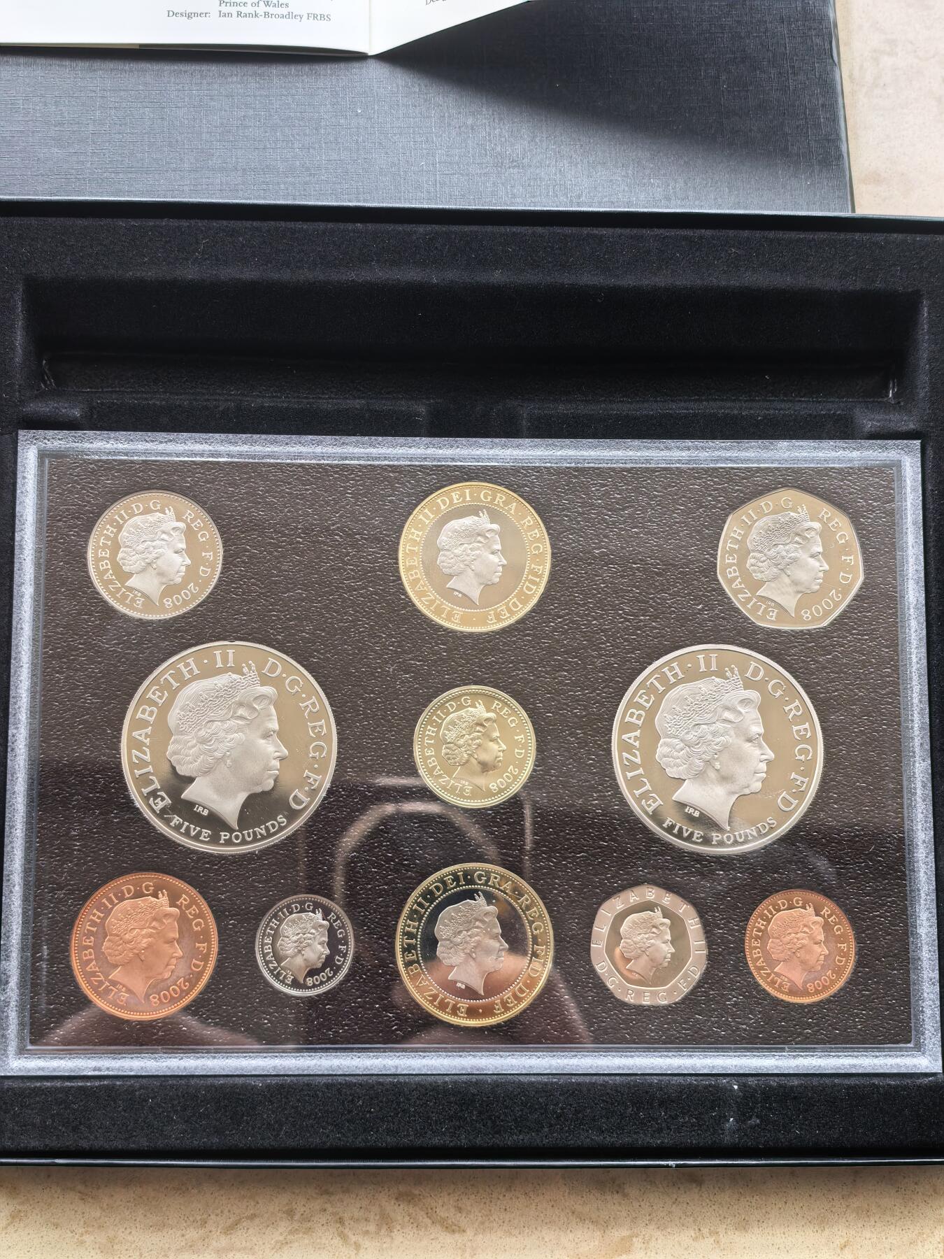 道一币馆币章第一百六十八场 原包装带证书 英国2008年精制套币十枚套 