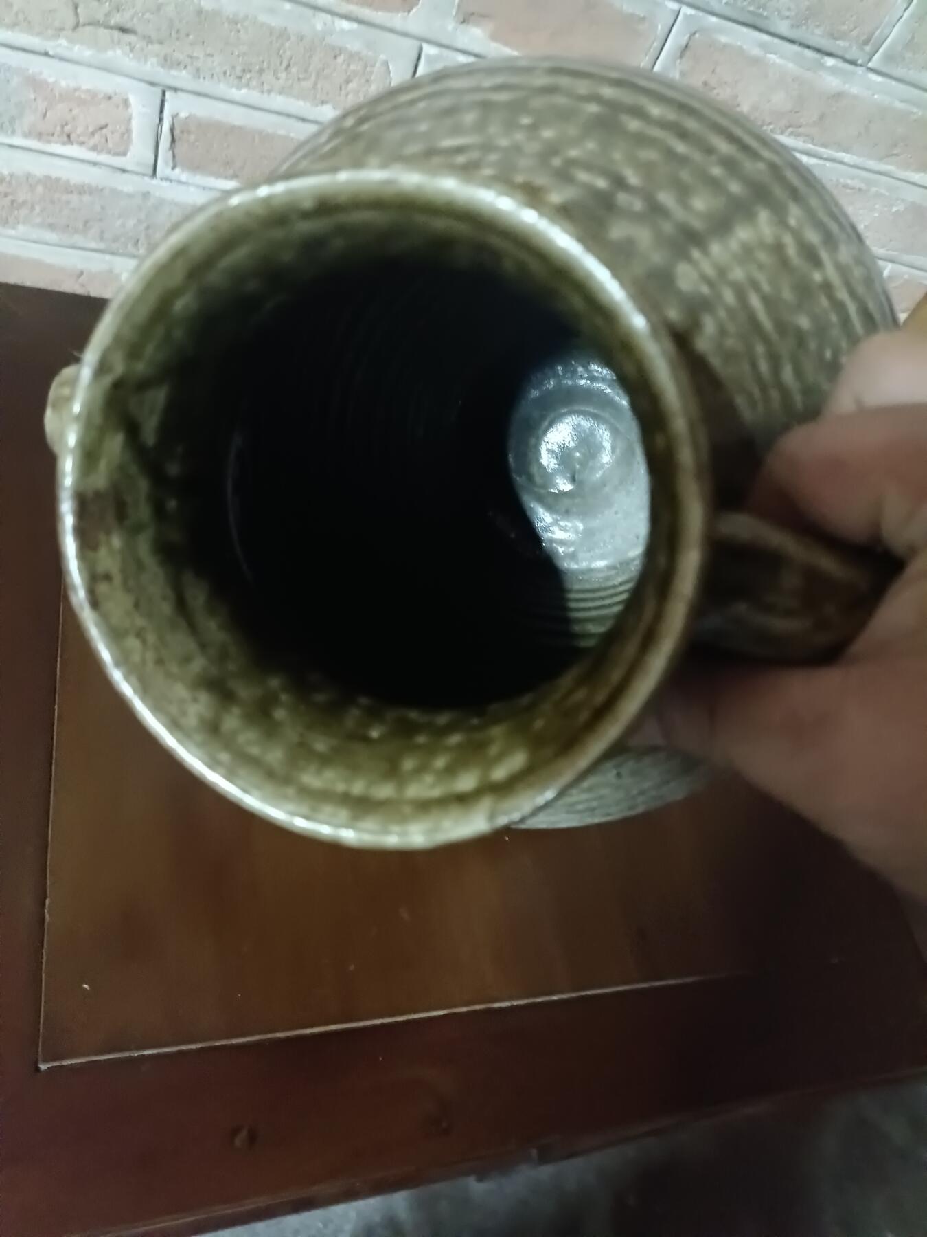 清代褐色釉双系罐