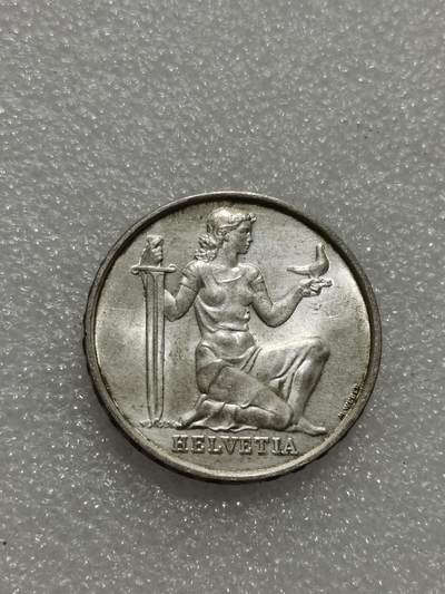 天下钱庄专场欢迎参拍 - 1936瑞士女神5法郎银币