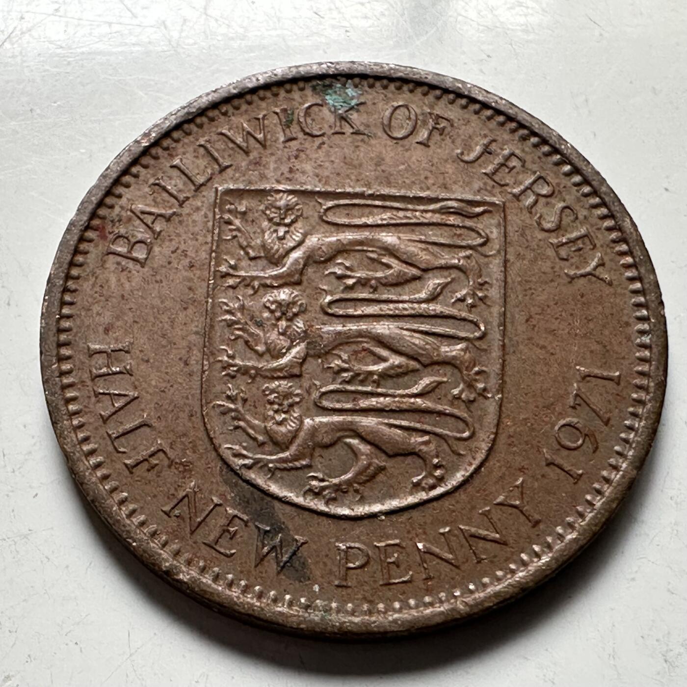 🌹外币初藏🌹🐯2026年第27场   每周二四六晚8️⃣点 接代拍 泽西岛 1971年 半新便士 1/2便士