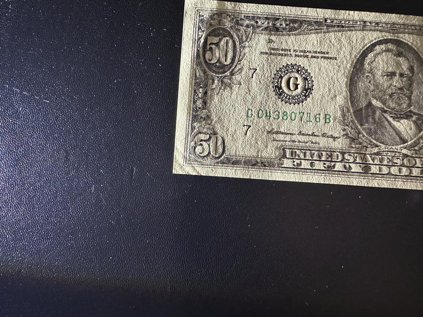 《外钞收藏家》第六百一十六期（精品场）（长期征集拍品、欢迎藏友们联系合作） 美国小头版50美元 UNC-