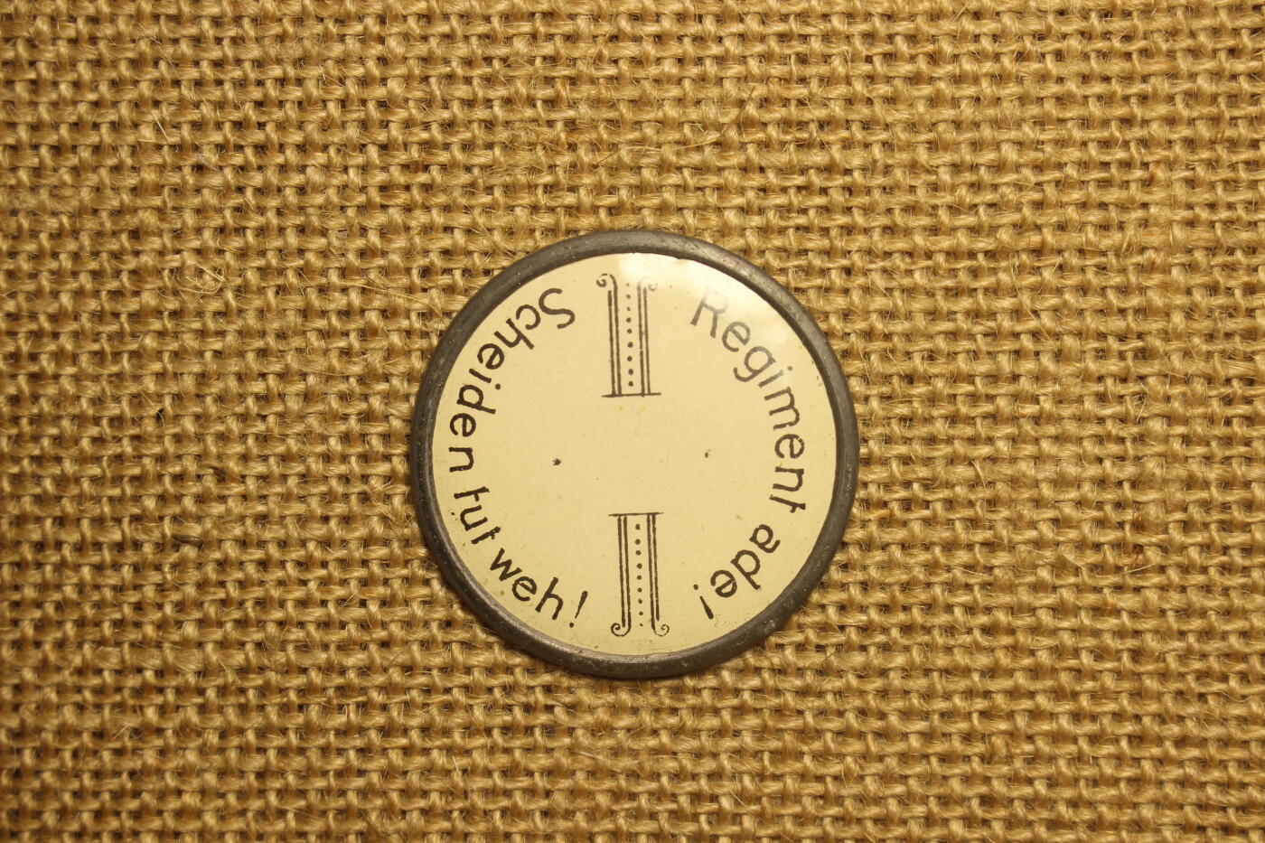2026.3.14德系主题拍卖 德军退伍纪念小徽章，“Regiment ade! Scheiden tut weh!”
