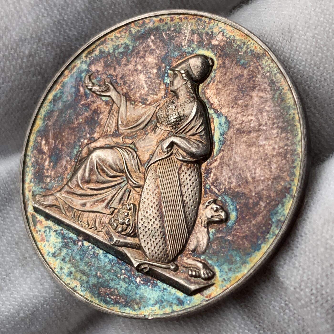 掌中浮雕-藏着的欧洲第054场 德国银质奖章，33.4mm，13.85g