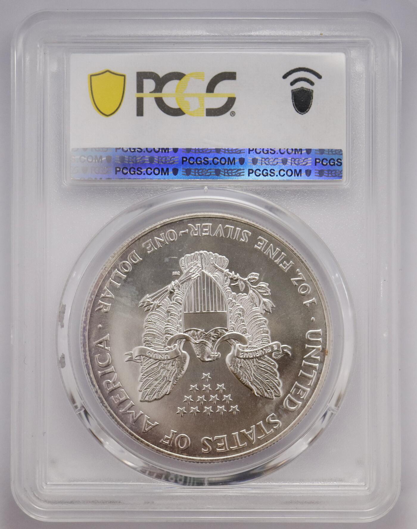 观钱 近现代机制币拍卖No.004（全场顺丰包邮）  1999 年美国1盎司行走女神鹰洋银币（PCGS MS66）