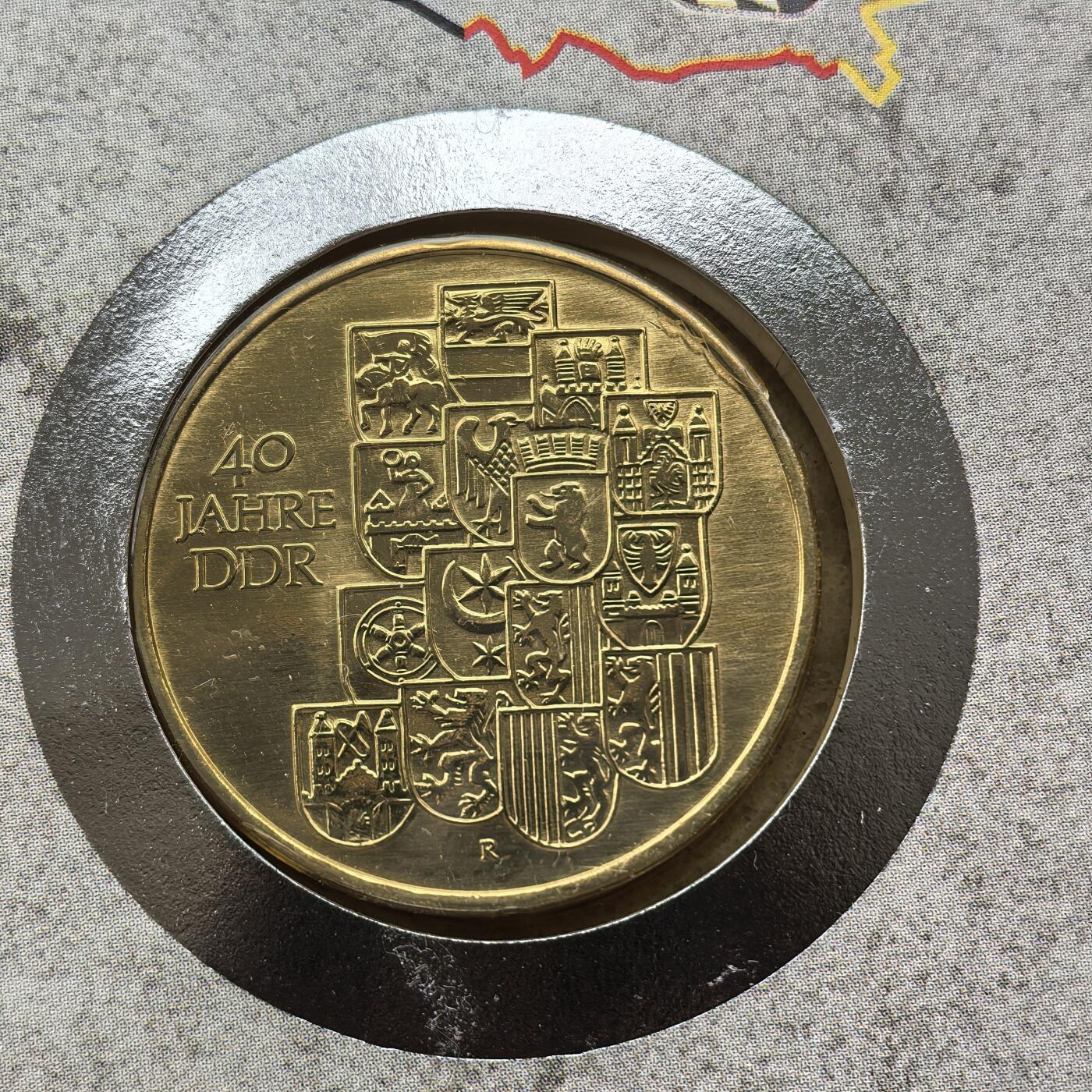 道一币馆币章第一百六十八场 邮币封 民主德国1989年建国40周年10马克纪念币-1