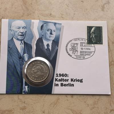 道一币馆币章第一百六十八场 - 邮币封 民主德国1972年第一任总统威廉·皮克20马克纪念币