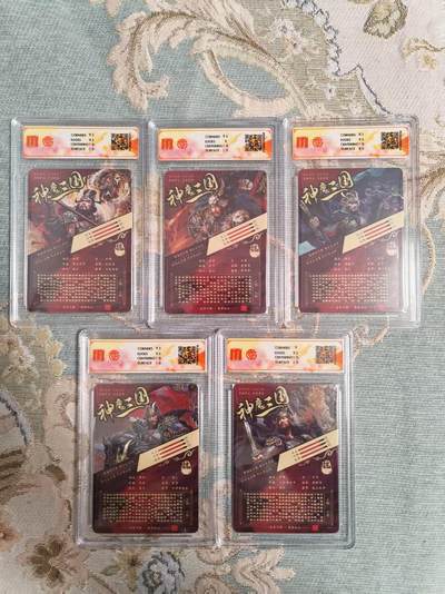 阳大大卡牌拍卖第104期（持续收拍品，周五晚上九点截拍，进群福利早知道） 【五子良将】百里卡牌 神魔三国 魏武扬鞭苍之飞鸿 五子良将 张辽+张郃+徐晃+于禁+乐进 折光5张全套