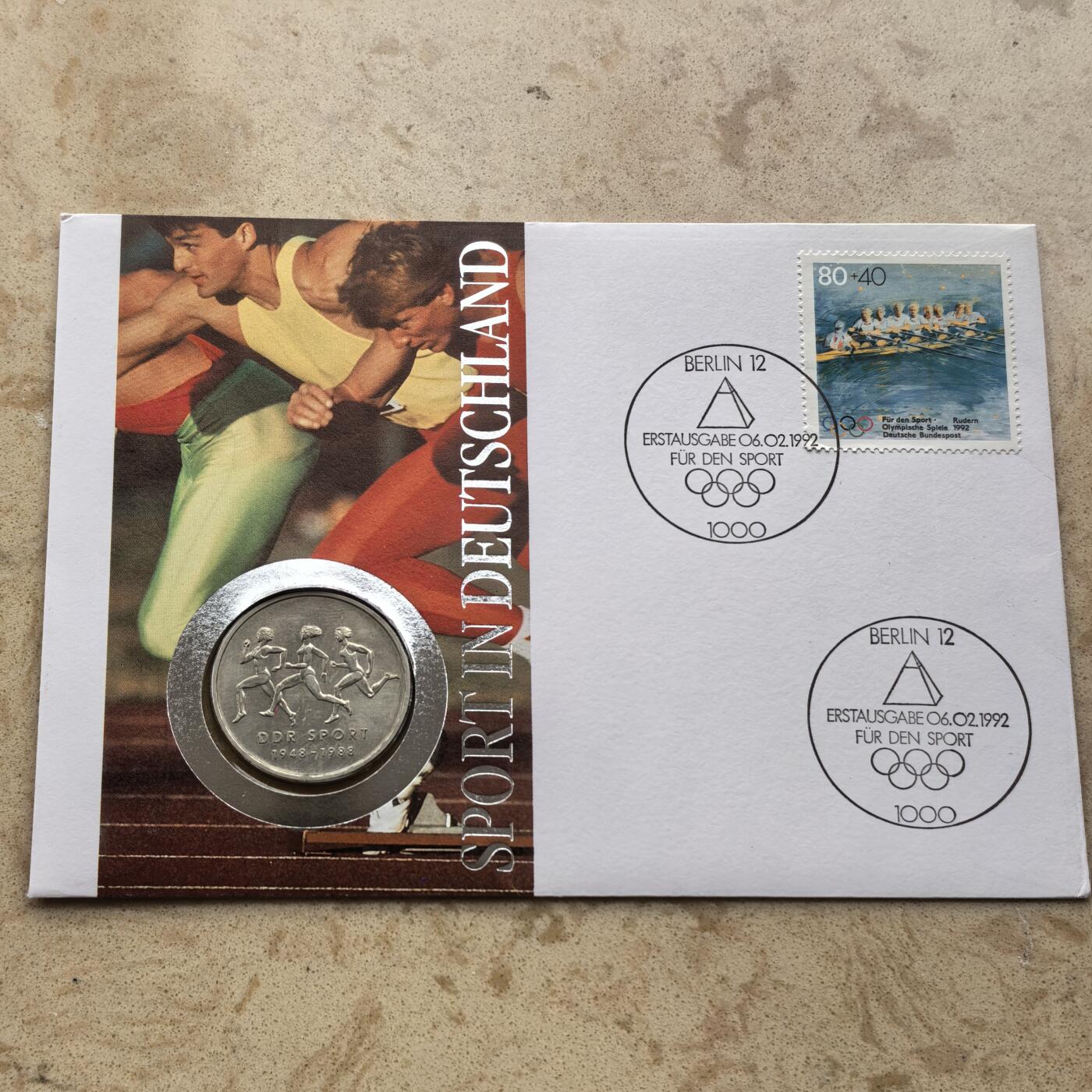 道一币馆币章第一百六十八场 邮币封 民主德国1988年东德体育40周年10马克纪念币-1