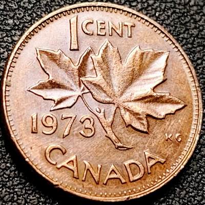 泉币菌-第207场-拍品多 请提前出价 - 1973年 加拿大枫叶一分铜币 19mm 伊丽莎白二世