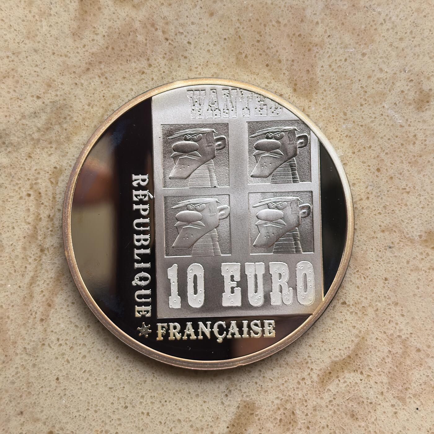 道一币馆币章第一百六十八场 原盒证 法国2009年动画角色-幸运的卢克10欧元精制银币 22.2g 900s 5000