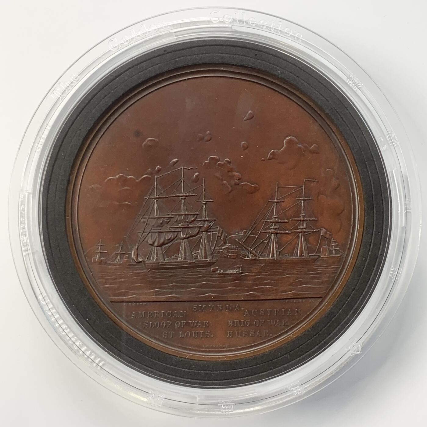 掌中浮雕-藏着的欧洲第054场 1854年邓肯·英格拉姆的营救马丁·科什塔，102mm，Peter F Cross, James B Longacre and S Eastman雕刻