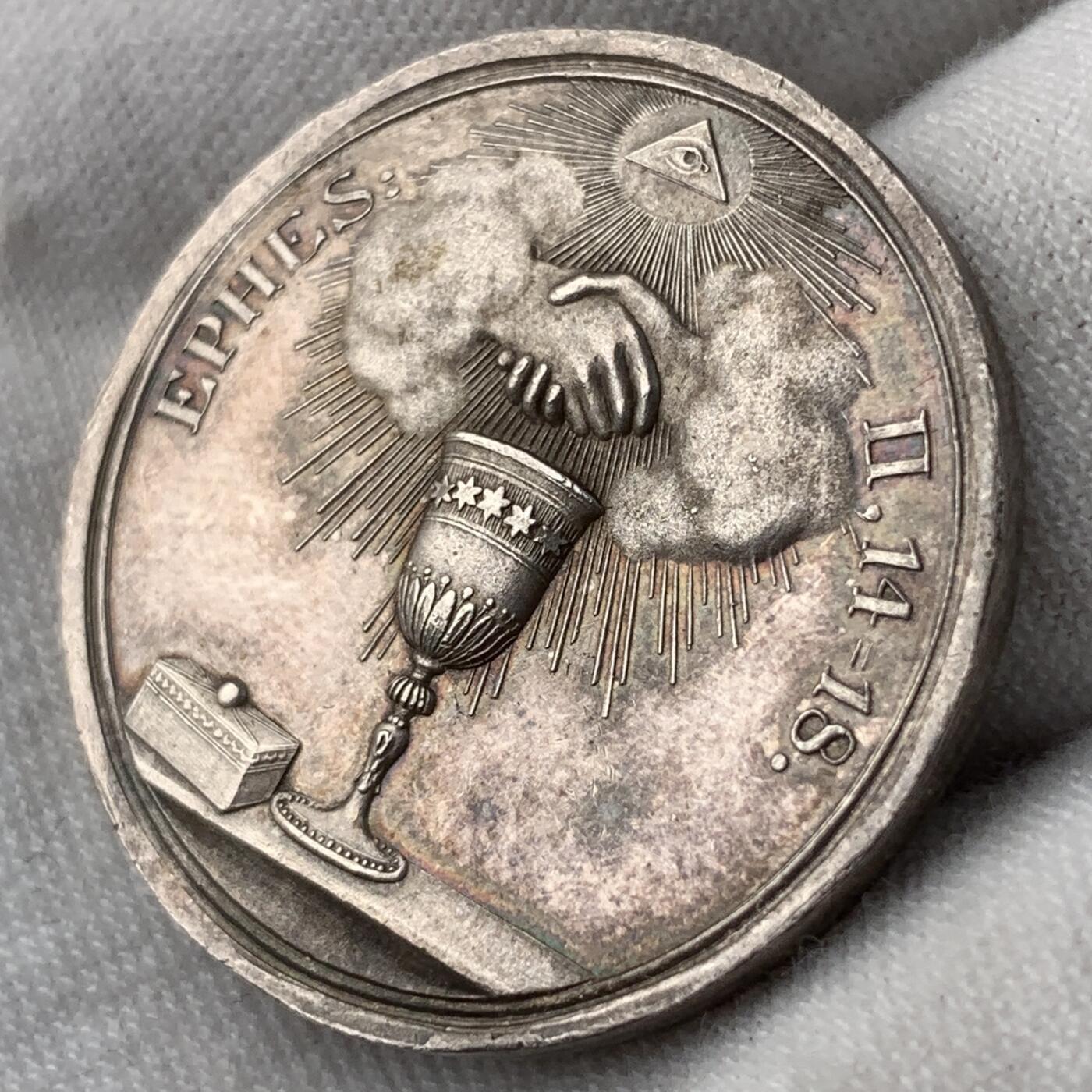 掌中浮雕-藏着的欧洲第054场 1819年德国教会联合纪念银章，29.5mm，11.3g