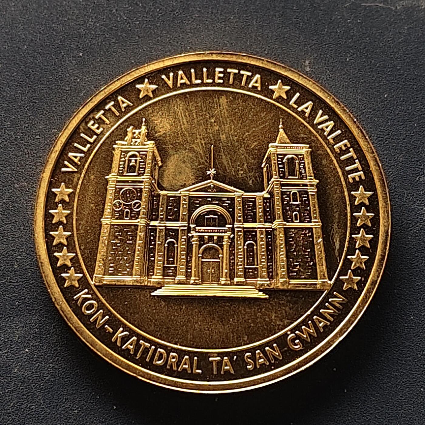 【全场包邮】纯粹捡漏拍510场 【纪念章】欧盟国家系列马耳他瓦莱塔圣约翰联合大教堂纪念章