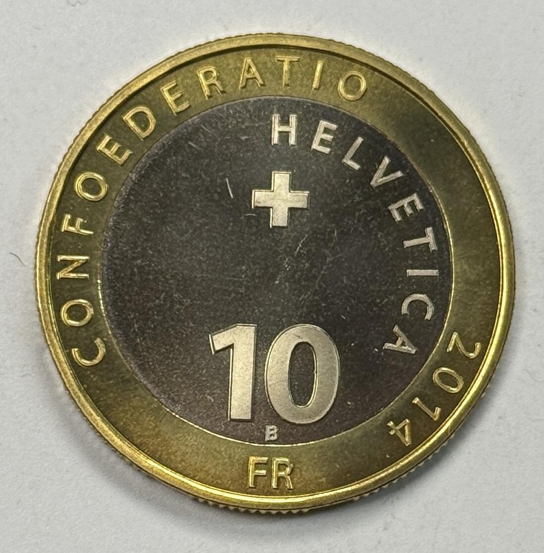 S&S Numismatic世界钱币-拍卖 第122期  瑞士2014年 圣马丁节射鹅仪式 10法郎双色纪念币