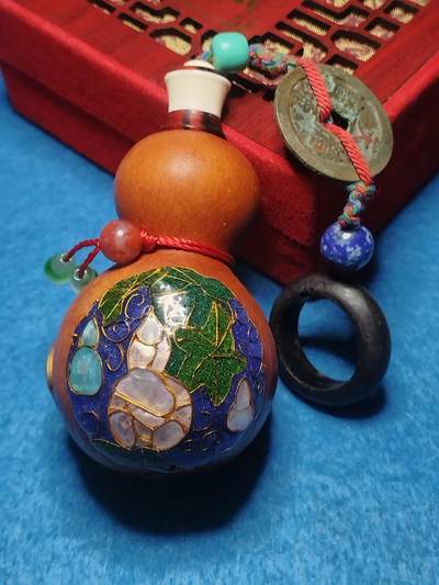 掐丝珐琅嵌螺钿葫芦挂饰 福禄平安车挂        - 掐丝珐琅嵌螺钿葫芦挂饰 福禄平安车挂       