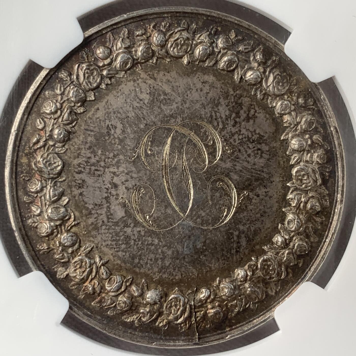 掌中浮雕-藏着的欧洲第054场 NGC MS61 : 法国结婚银章，39mm