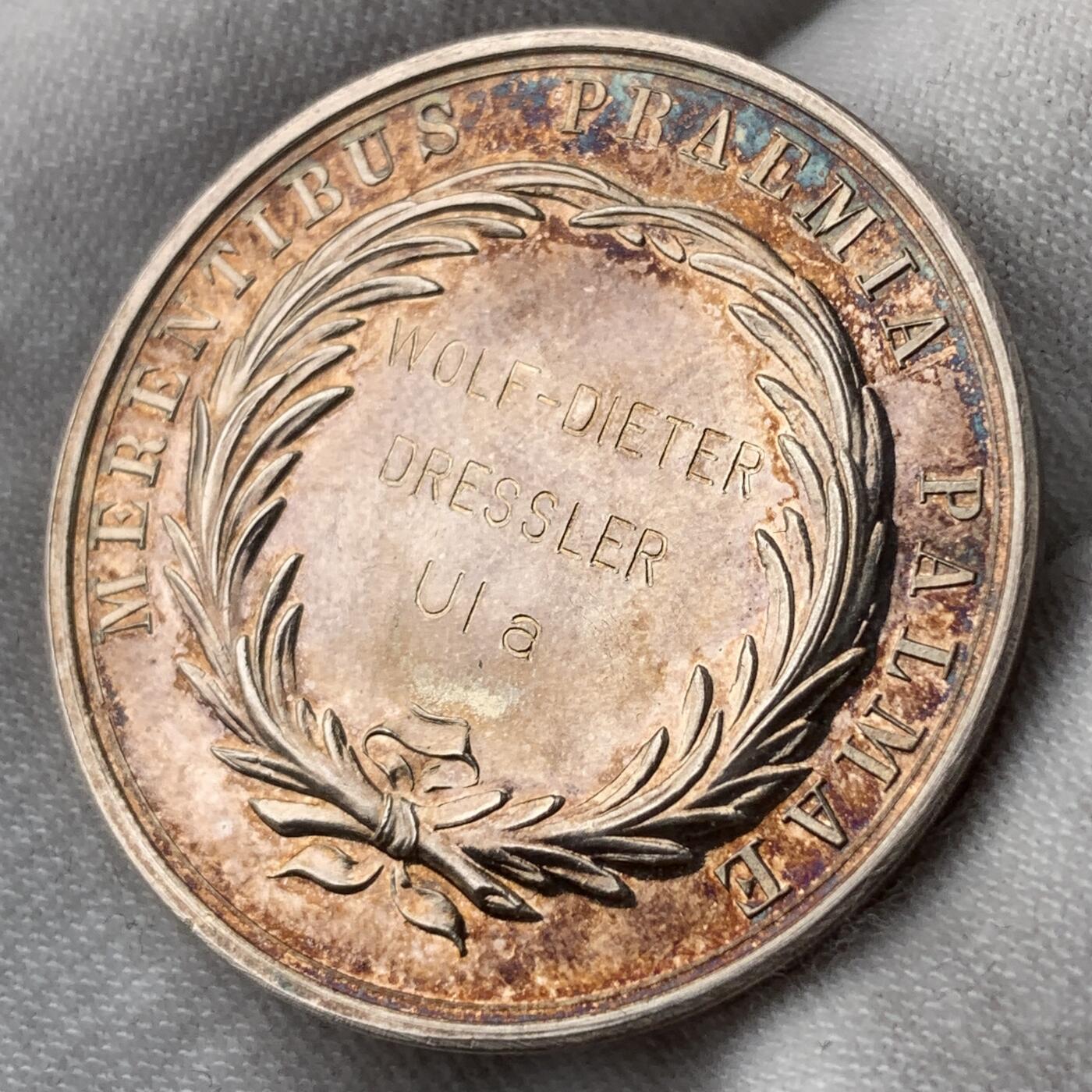 掌中浮雕-藏着的欧洲第054场 德国银质奖章，33.4mm，13.85g