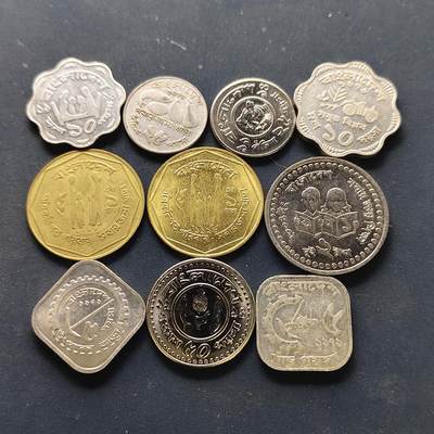 【全场包邮】纯粹捡漏拍510场 - 孟加拉国各年份10枚套币