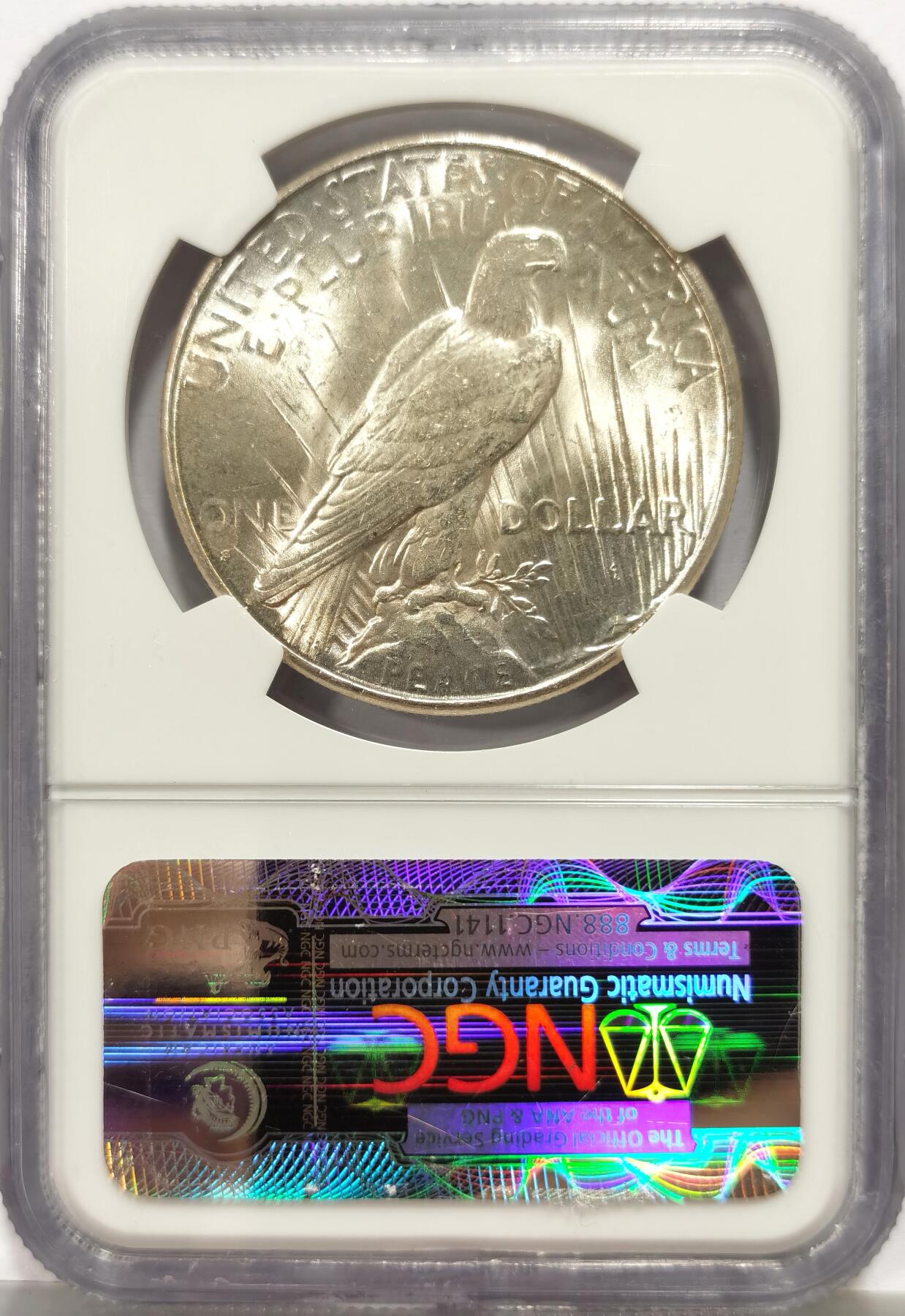 博洋堂世界钱币拍卖第164期（全场包邮） NGC MS63 美国1926 S 和平银币 稀有年份版别的和平银元 中国市场少见 转光犀利 打制精细 值得收藏