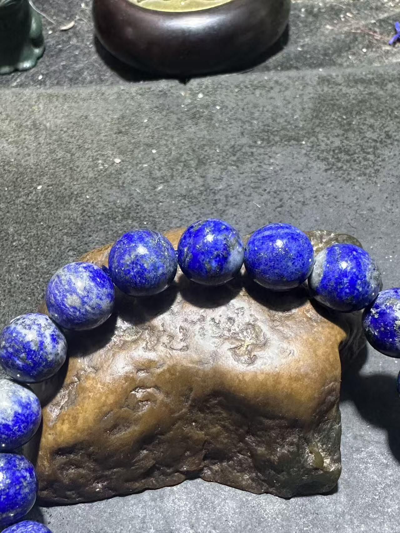 精美阿富汗老矿青金石手串一条