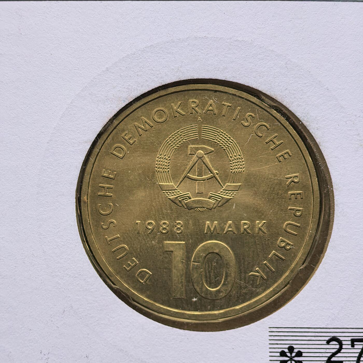 道一币馆币章第一百六十八场 邮币封 民主德国1988年东德体育40周年10马克纪念币-1