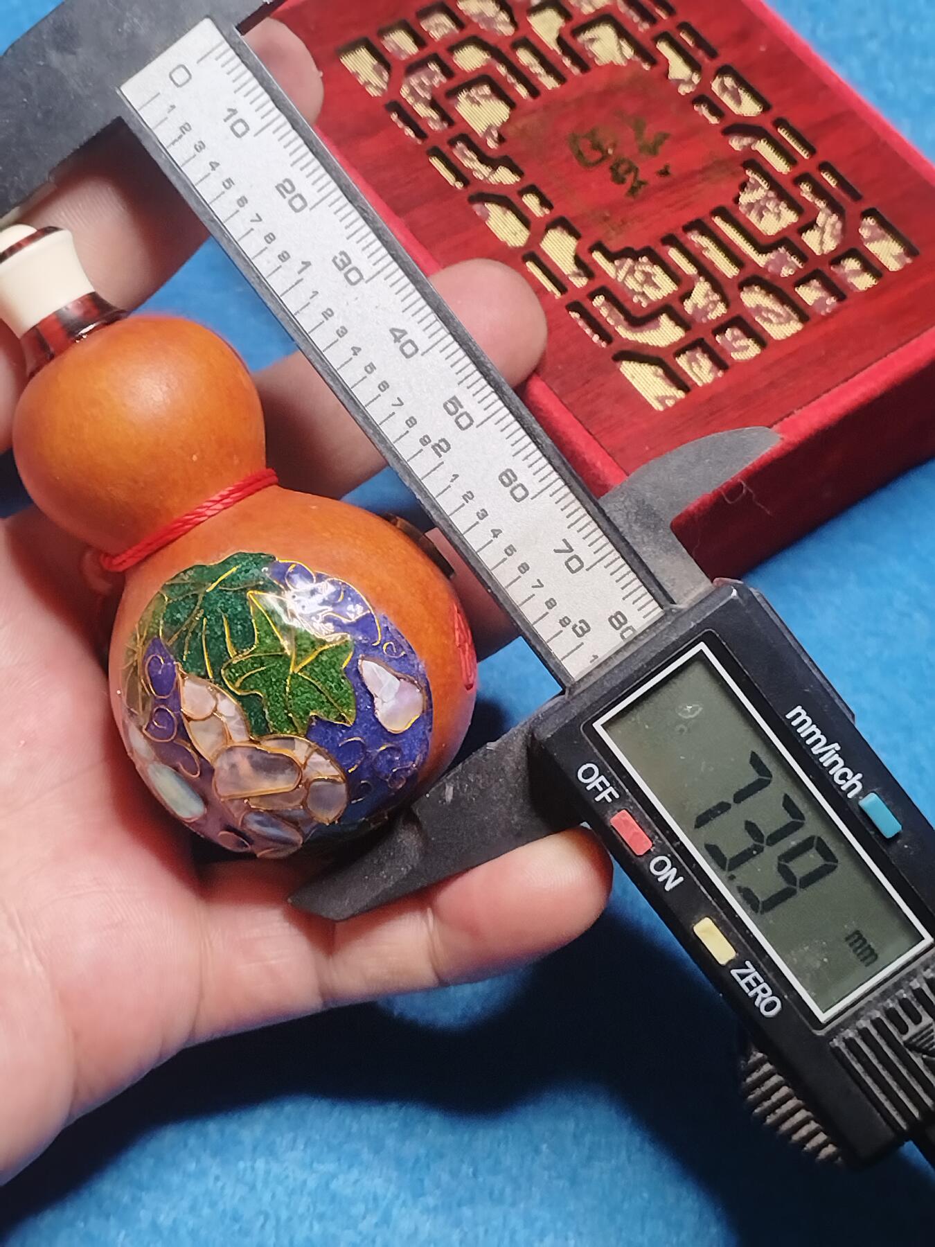 掐丝珐琅嵌螺钿葫芦挂饰 福禄平安车挂       