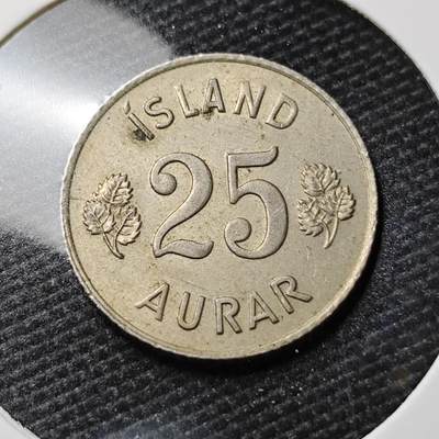 KK钱币收藏小铺   第405期 2月预留时间 周末发货 - 1965冰岛25奥拉 