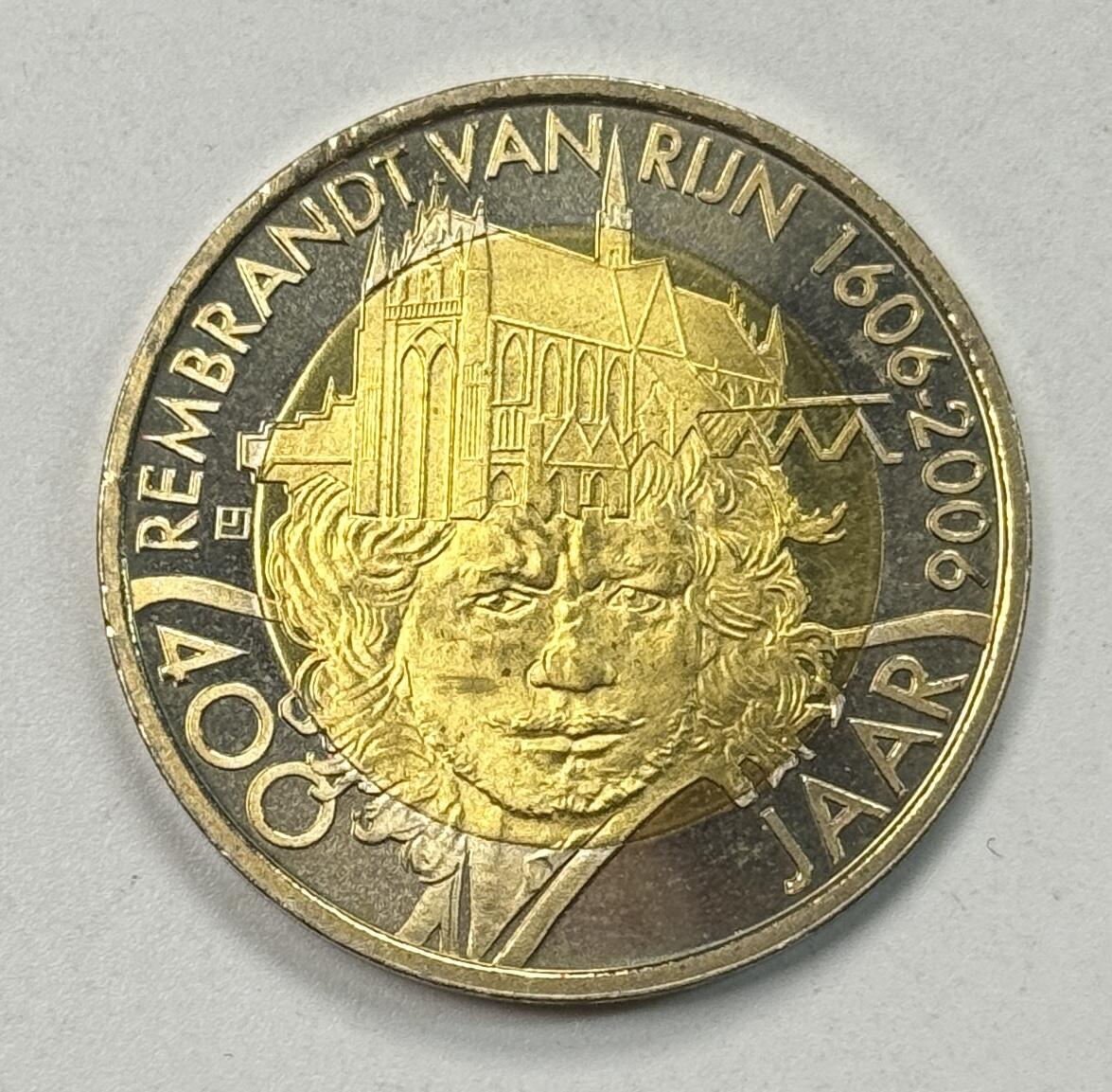 S&S Numismatic世界钱币-拍卖 第122期  样币*荷兰206年 伦勃朗·梵·莱茵逝世400周年 2欧元双色纪念币 II