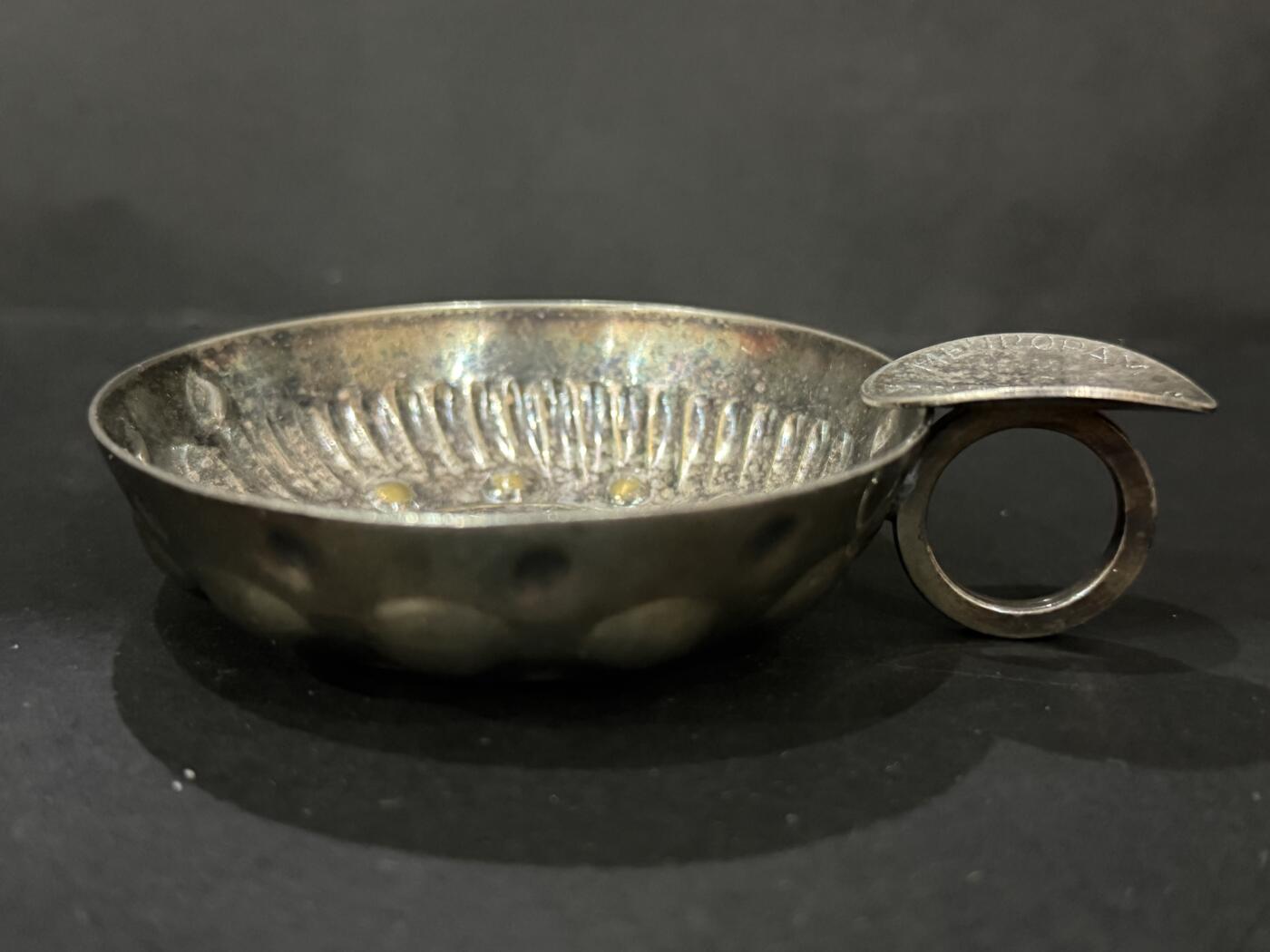 海外回流精品专场 法国回流老镀银烟缸（长：9.6cm，重：69.3g）