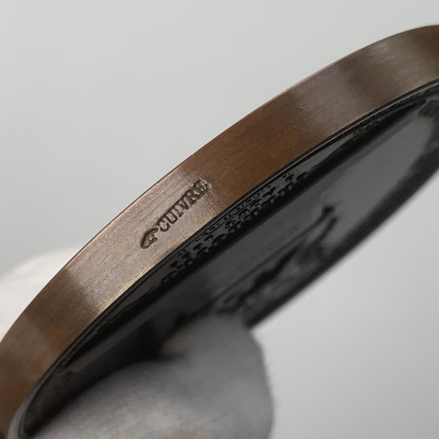 掌中浮雕-藏着的欧洲第054场 1858年拿破仑一世骑马雕像在瑟堡落成铜章 ，59.55 mm，原盒