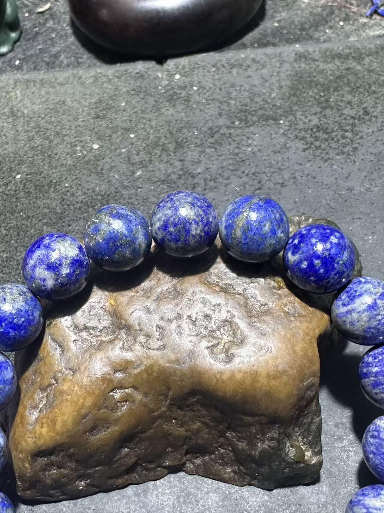 精美阿富汗老矿青金石手串一条